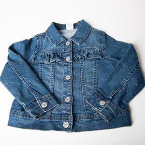Denim Jean Jacket with Ruffle Okie Dokie Girls 3T — Super Cute